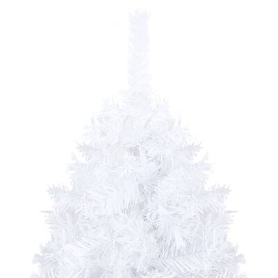 vidaXL Árbol de Navidad preiluminado con luces y bolas blanco 150 cm