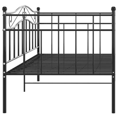 vidaXL Estructura de sofá cama sin colchón metal negro 90x200 cm