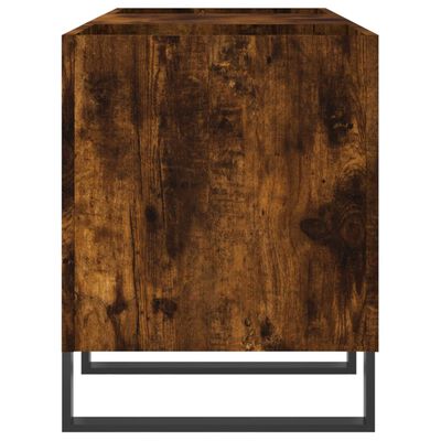 vidaXL Mueble discos madera contrachapada roble ahumado 121x38x48 cm