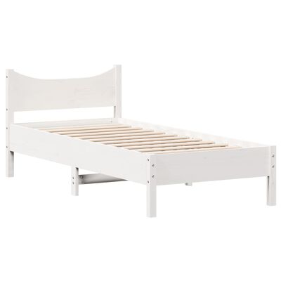 vidaXL Estructura cama sin colchón madera maciza pino blanca 100x200cm