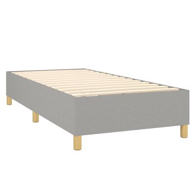 vidaXL Estructura de cama de tela gris claro 80x200 cm