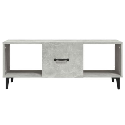 vidaXL Mesa de centro madera contrachapada gris hormigón 102x50x40 cm