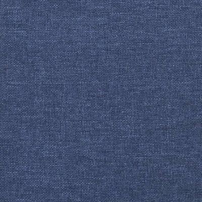 vidaXL Cama box spring con colchón tela azul 90x190 cm