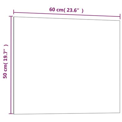 vidaXL Pizarra magnética de pared vidrio templado negro 60x50 cm