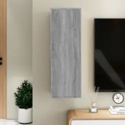 vidaXL Mueble para TV madera de ingeniería gris Sonoma 30,5x30x90 cm