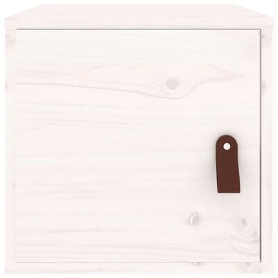 vidaXL Armarios de pared 2 uds madera maciza pino blanco 31,5x30x30 cm