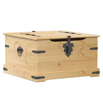 vidaXL Caja de almacenaje Corona madera maciza de pino 78x78x45 cm