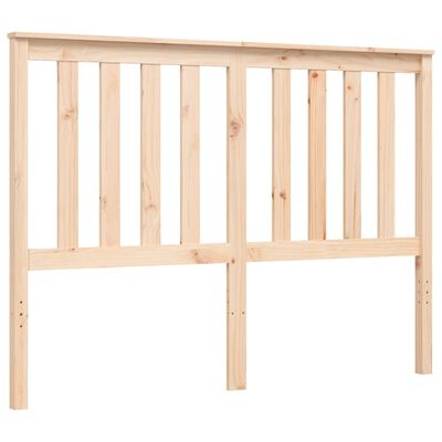 vidaXL Estructura de cama de matrimonio con cabecero madera maciza