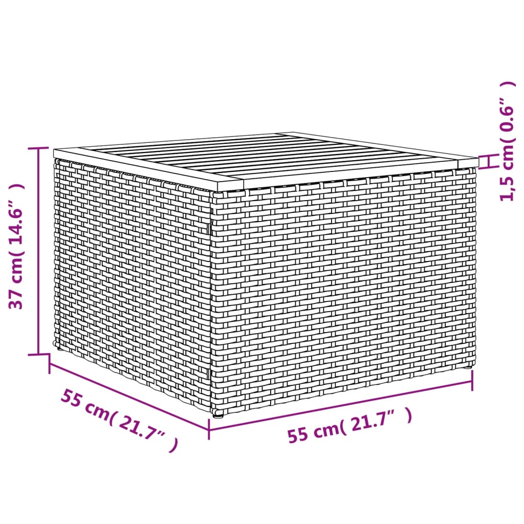 vidaXL Set de sofás de jardín con cojines 9 pzas ratán PE beige mezcla