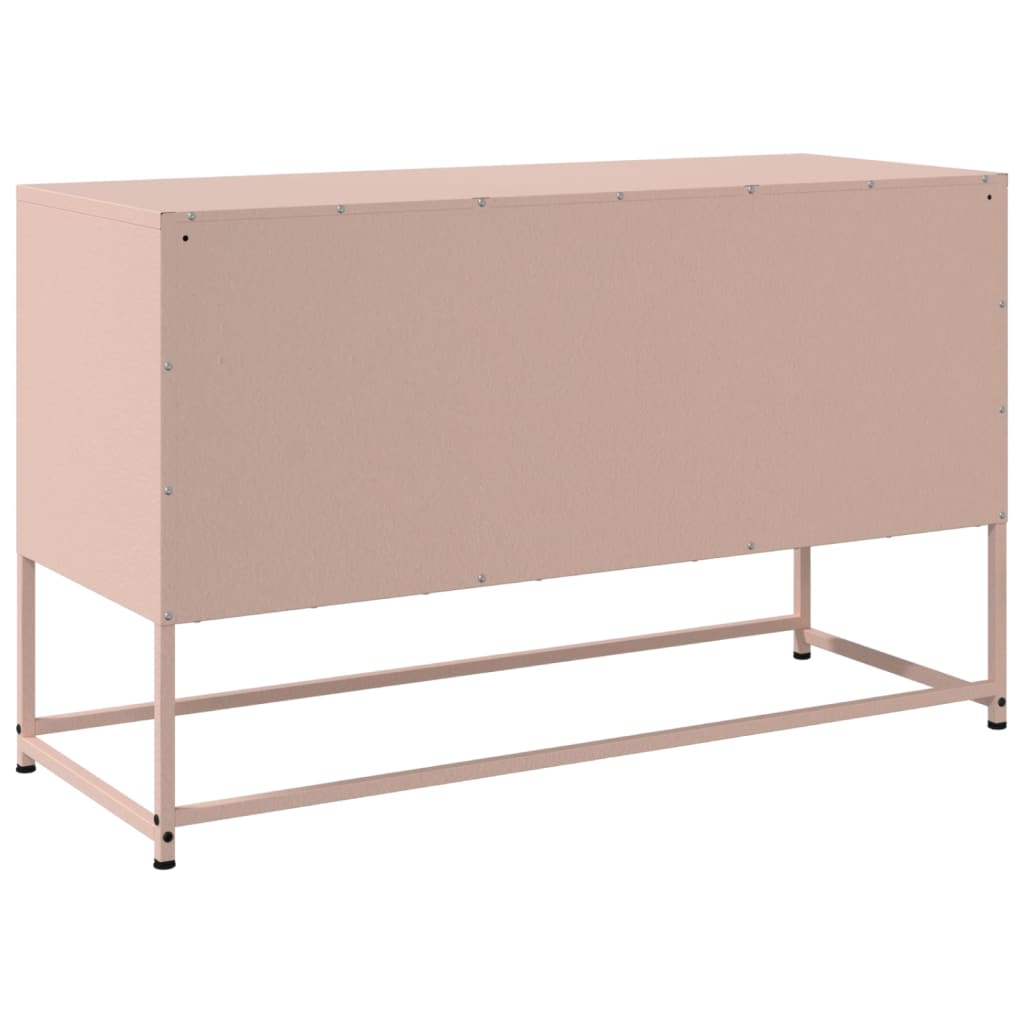 vidaXL Mueble para TV de acero rosa 100,5x39x60,5 cm