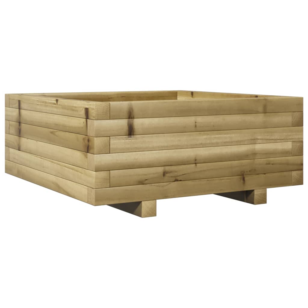 vidaXL Jardinera de madera de pino impregnada 60x60x26,5 cm