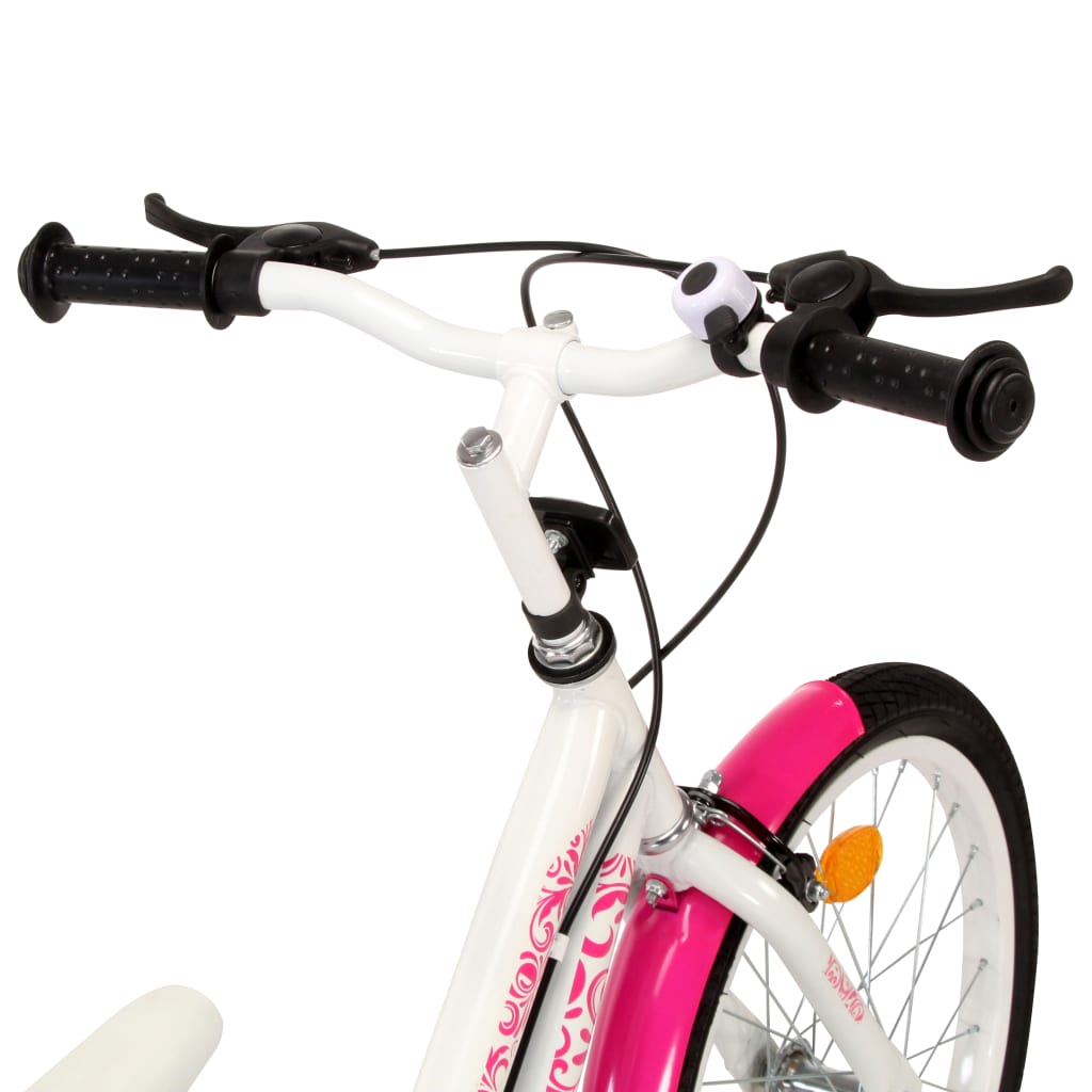 Bicicleta para niños 18 pulgadas (5-7 años) ROSA Y BLANCO: 317,00 €