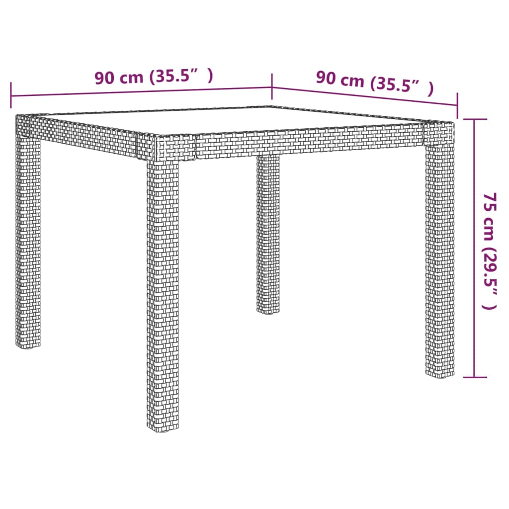 vidaXL Set de comedor de jardín 5 pzas y cojines ratán sintético gris