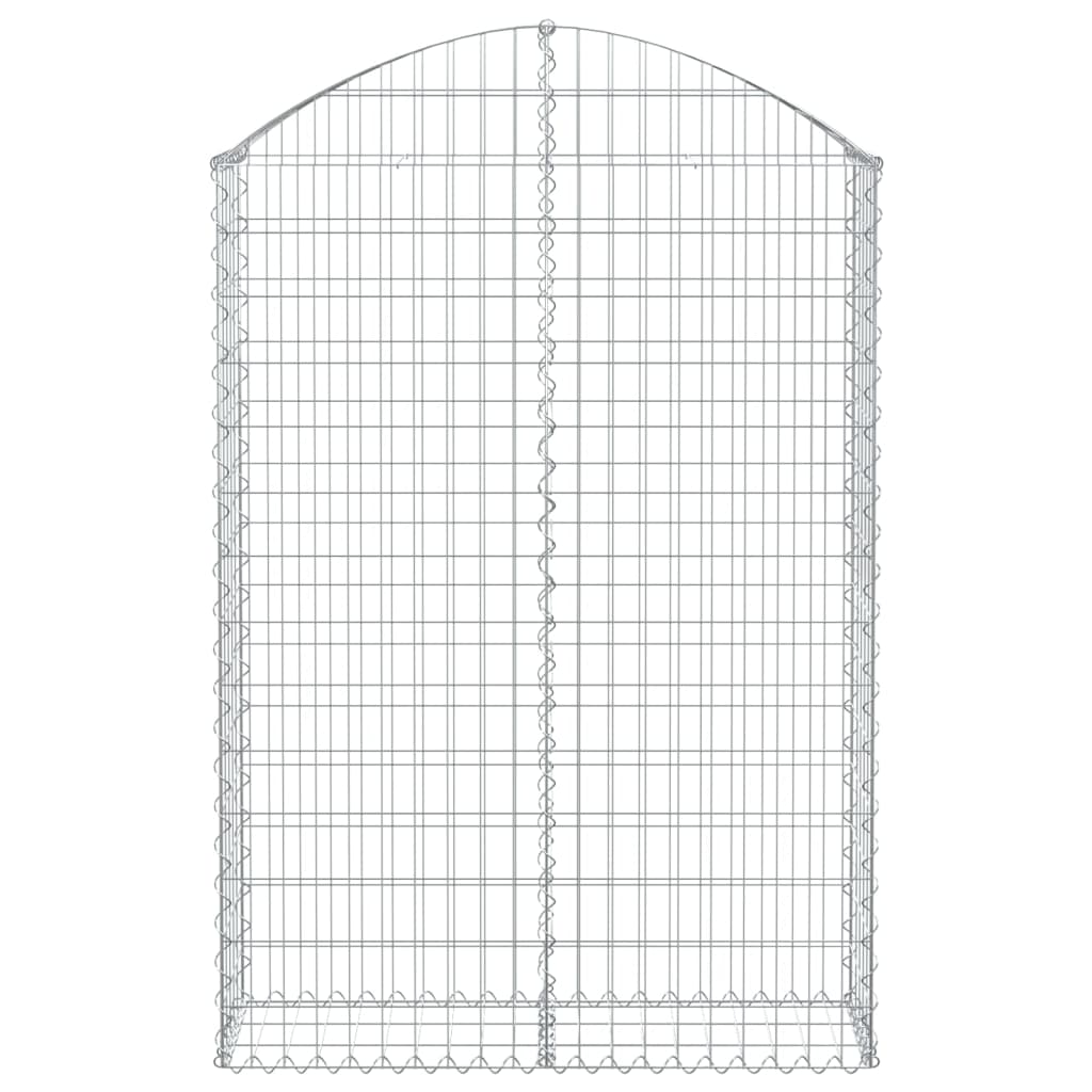 vidaXL Cesta gaviones forma arco hierro galvanizado 100x30x140/160 cm