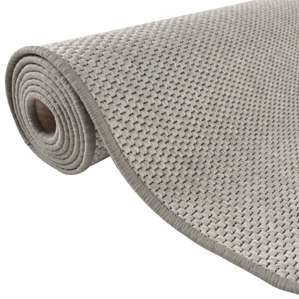 vidaXL Alfombra de pasillo con aspecto de sisal gris taupe 80x400 cm
