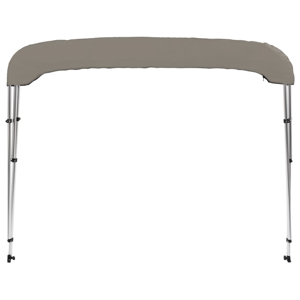 vidaXL Toldo bimini de 3 arcos gris 183x196x137 cm