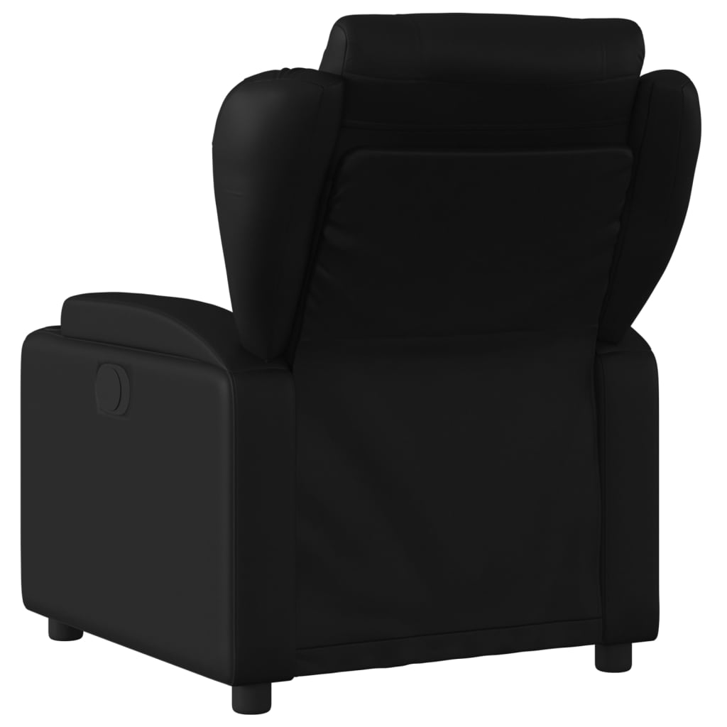 vidaXL Sillón reclinable eléctrico de cuero sintético negro