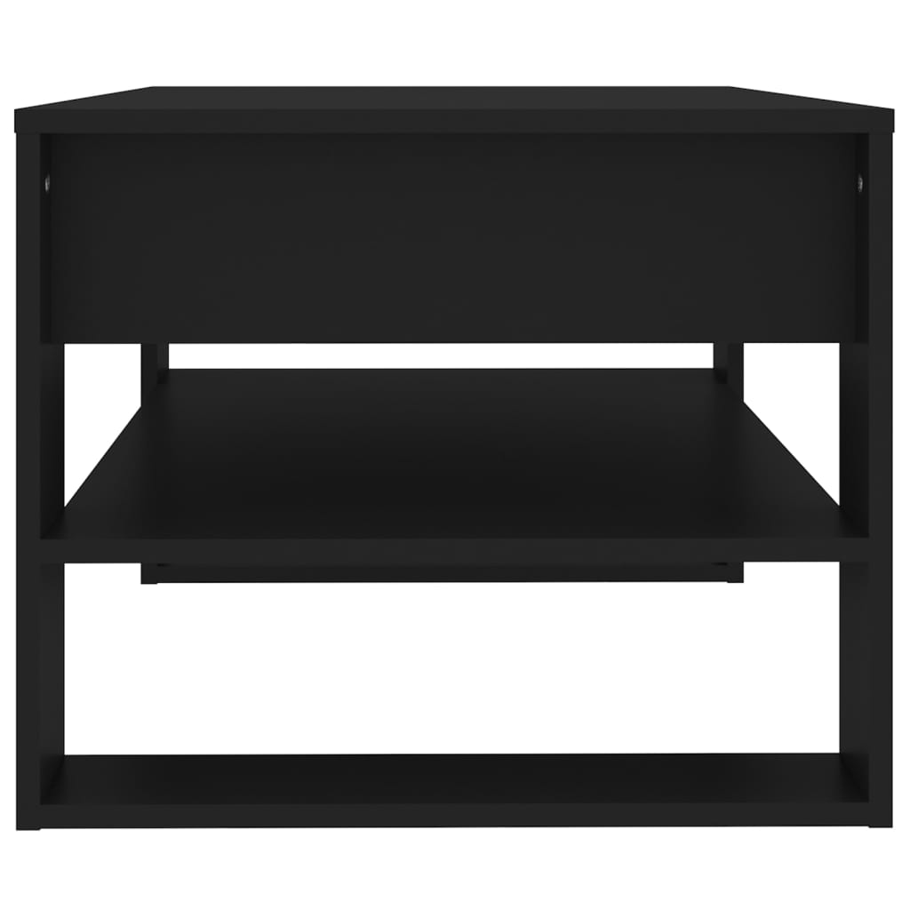 vidaXL Mesa de centro madera de ingeniería negro 102x55x45 cm