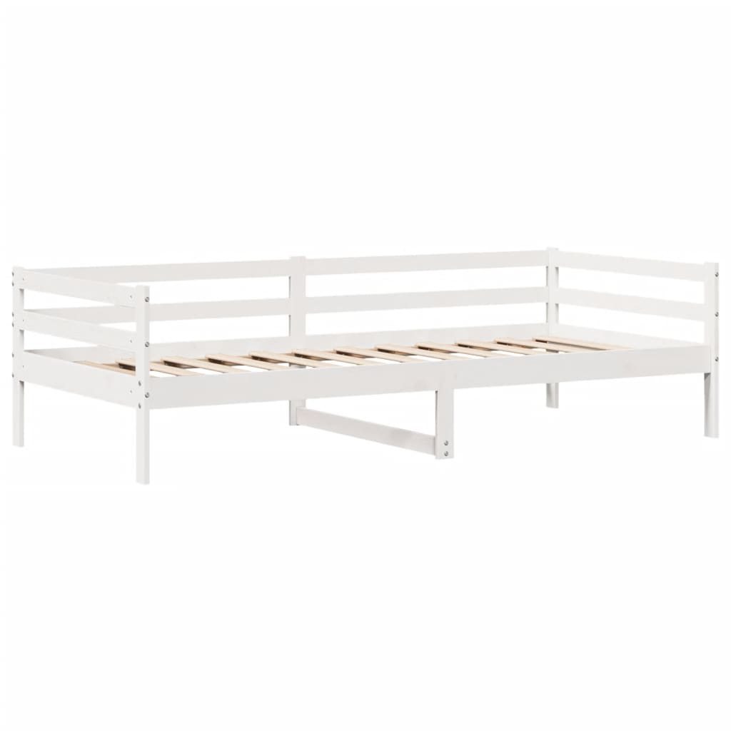 vidaXL Sofá cama con cajones madera maciza de pino 90x200 cm