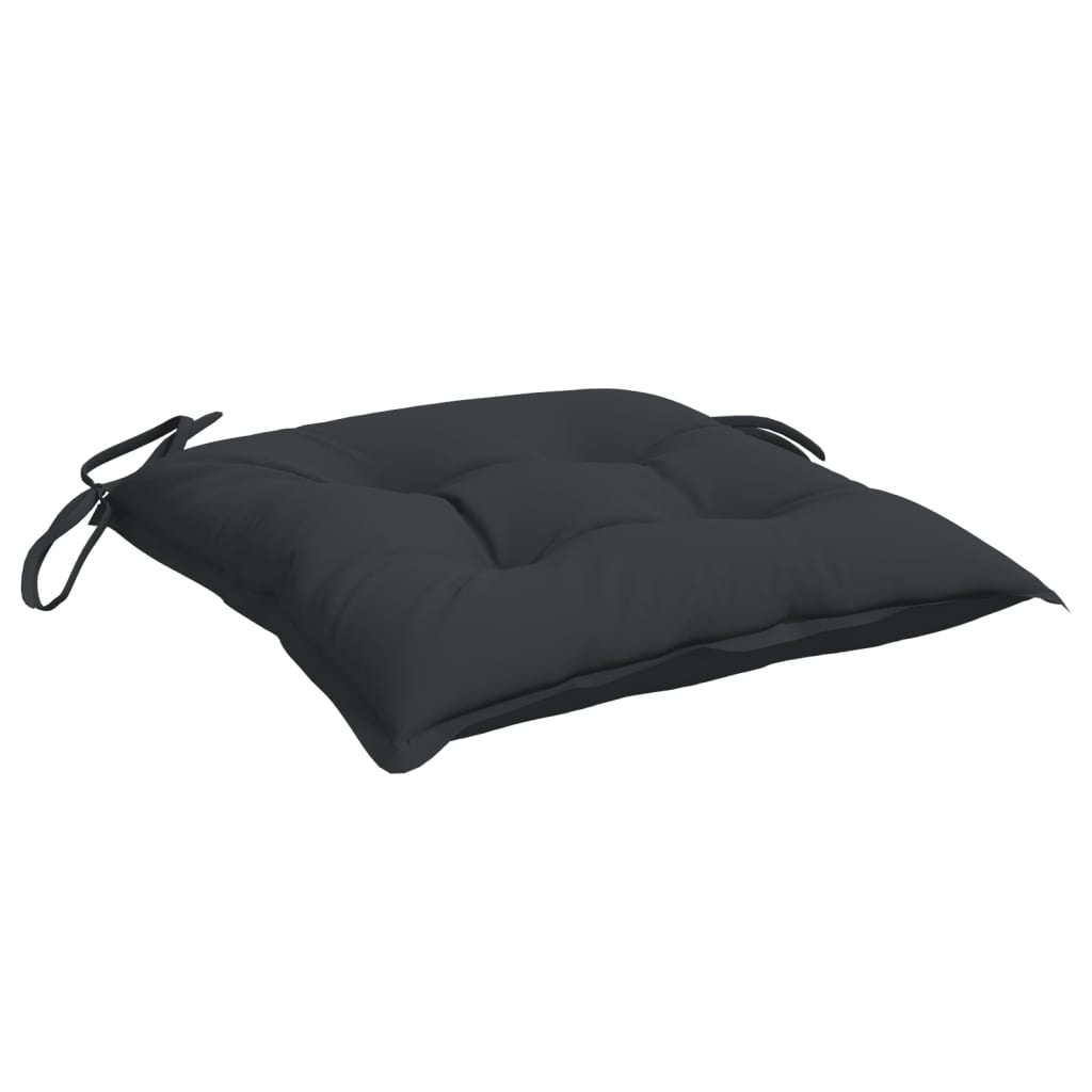 vidaXL Cojines de silla de jardín 2 uds tela Oxford negro 40x40x7 cm