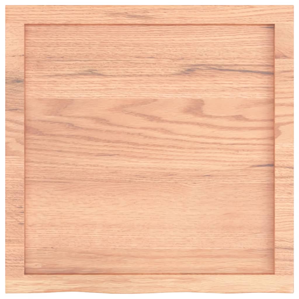 vidaXL Tablero mesa madera roble tratada marrón claro 60x60x(2-6) cm