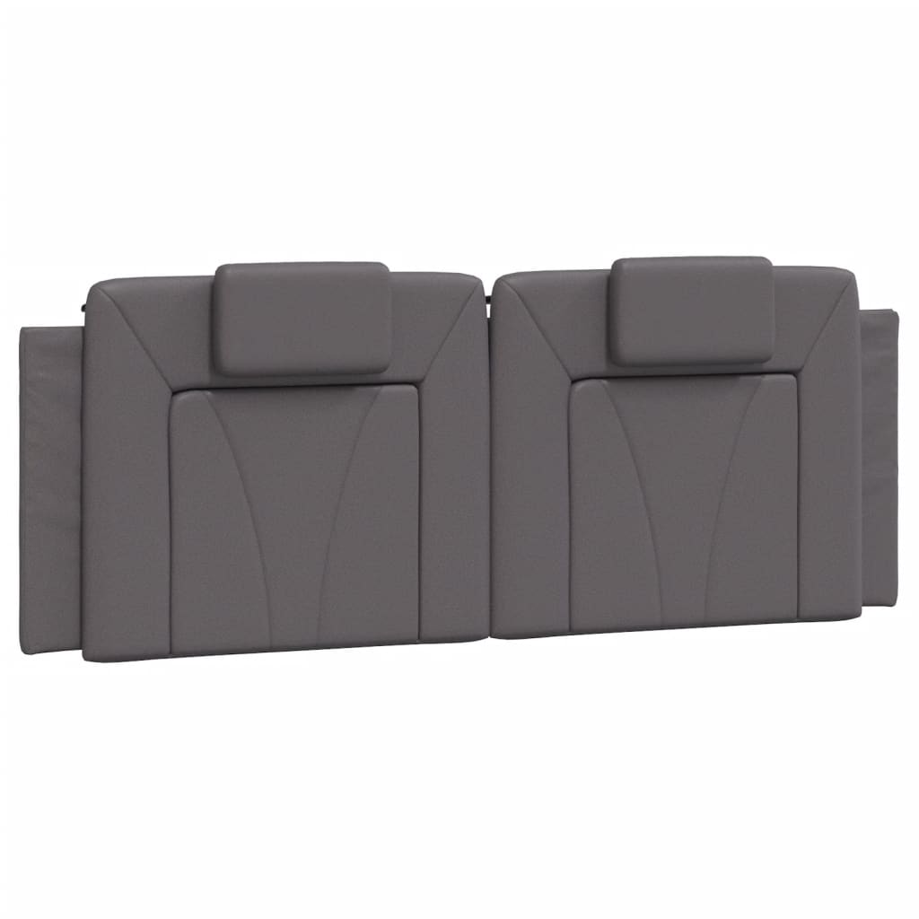 vidaXL Cama con colchón cuero sintético gris 120x200 cm