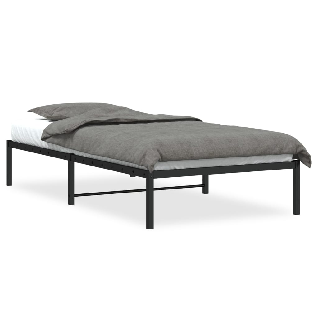 vidaXL Estructura de cama metal negro 100x190 cm