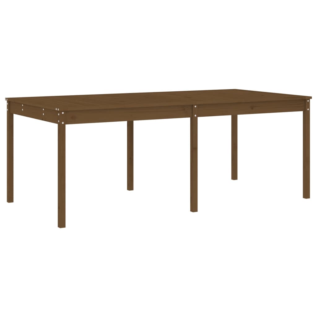 vidaXL Set de comedor de jardín 17 pzas madera maciza pino marrón miel