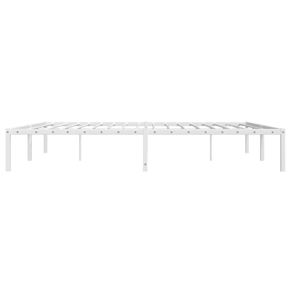 vidaXL Estructura de cama de metal blanco 180x200 cm