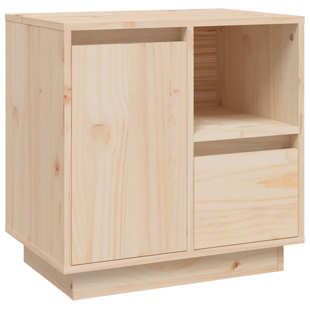 vidaXL Mesita de noche madera maciza de pino 50x34x50 cm