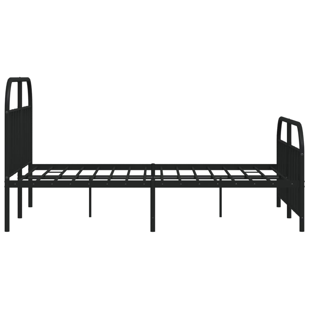 vidaXL Estructura cama sin colchón con estribo metal negro 160x200 cm