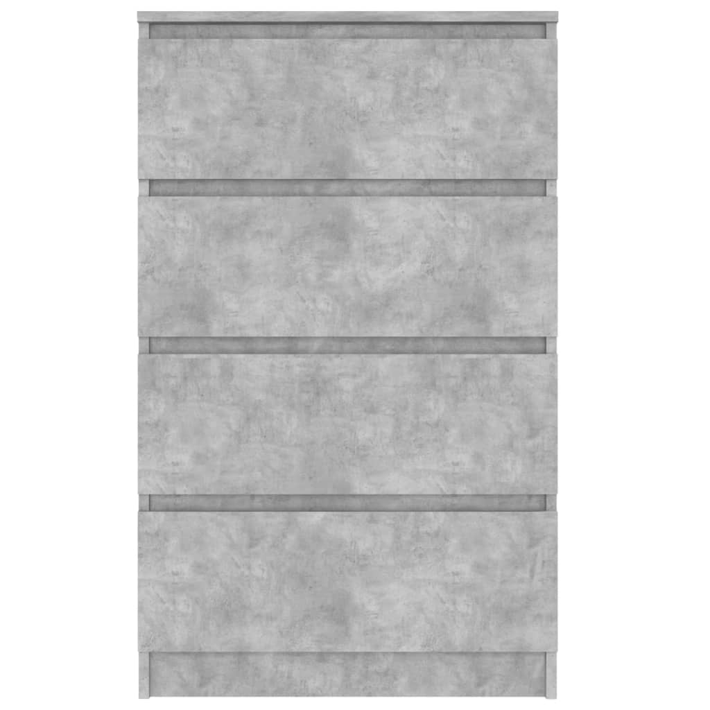 vidaXL Aparador de madera contrachapada gris hormigón 60x35x98,5 cm