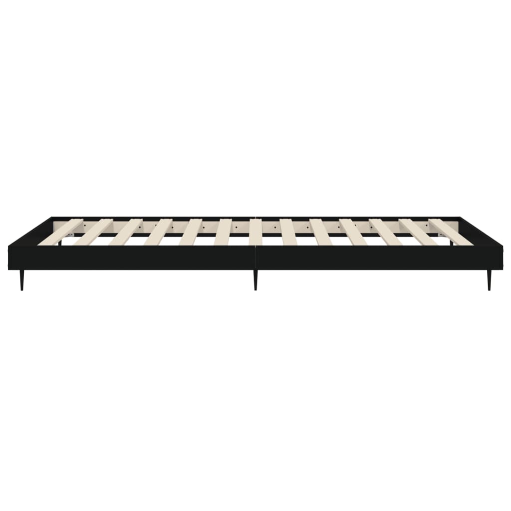 vidaXL Estructura de cama madera de ingeniería negra 90x200 cm