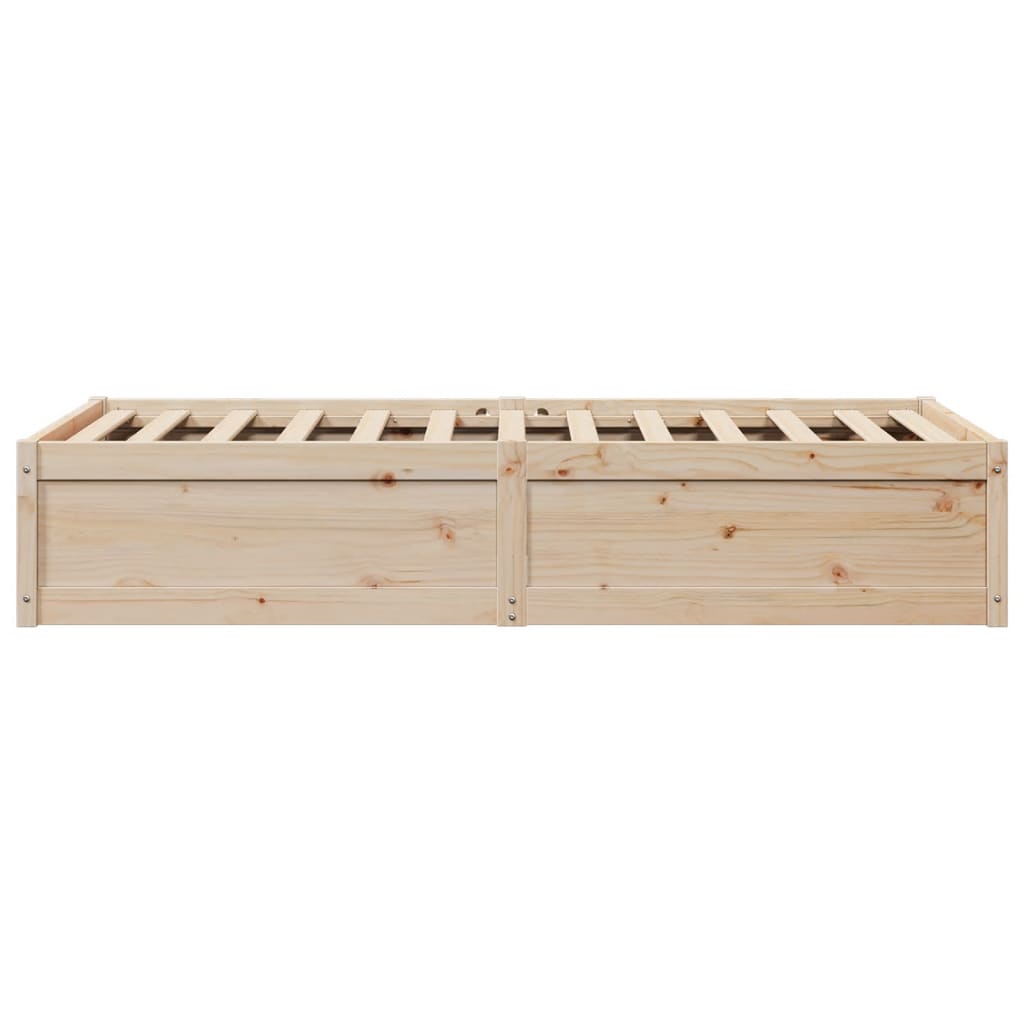 vidaXL Estructura de cama sin colchón madera maciza de pino 90x200 cm