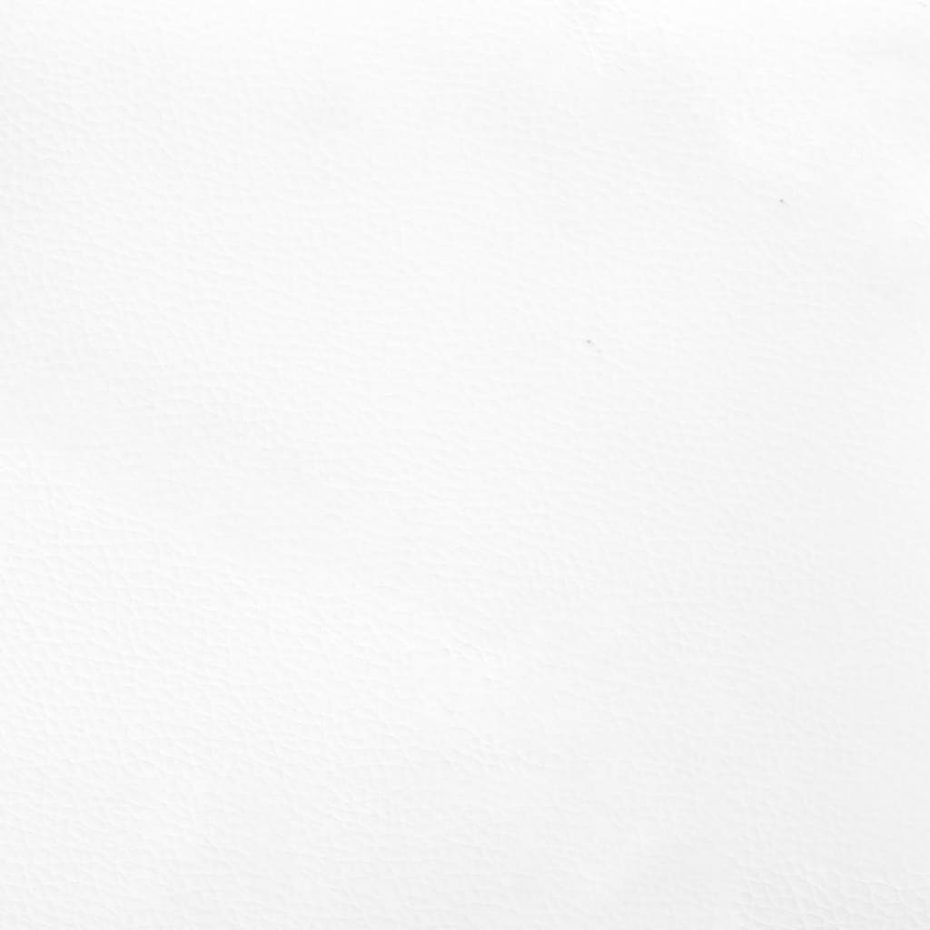 vidaXL Cabecero con orejas cuero sintético blanco 203x23x118/128 cm