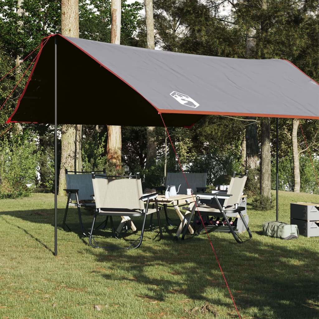 vidaXL Lona de camping impermeable naranja 430x380x210 cm