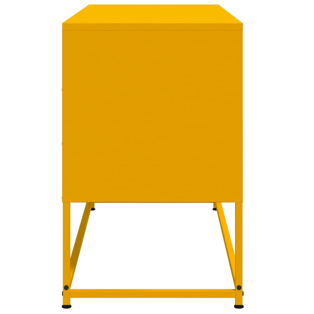 vidaXL Mueble para TV de acero amarillo mostaza 100,5x39x60,5 cm