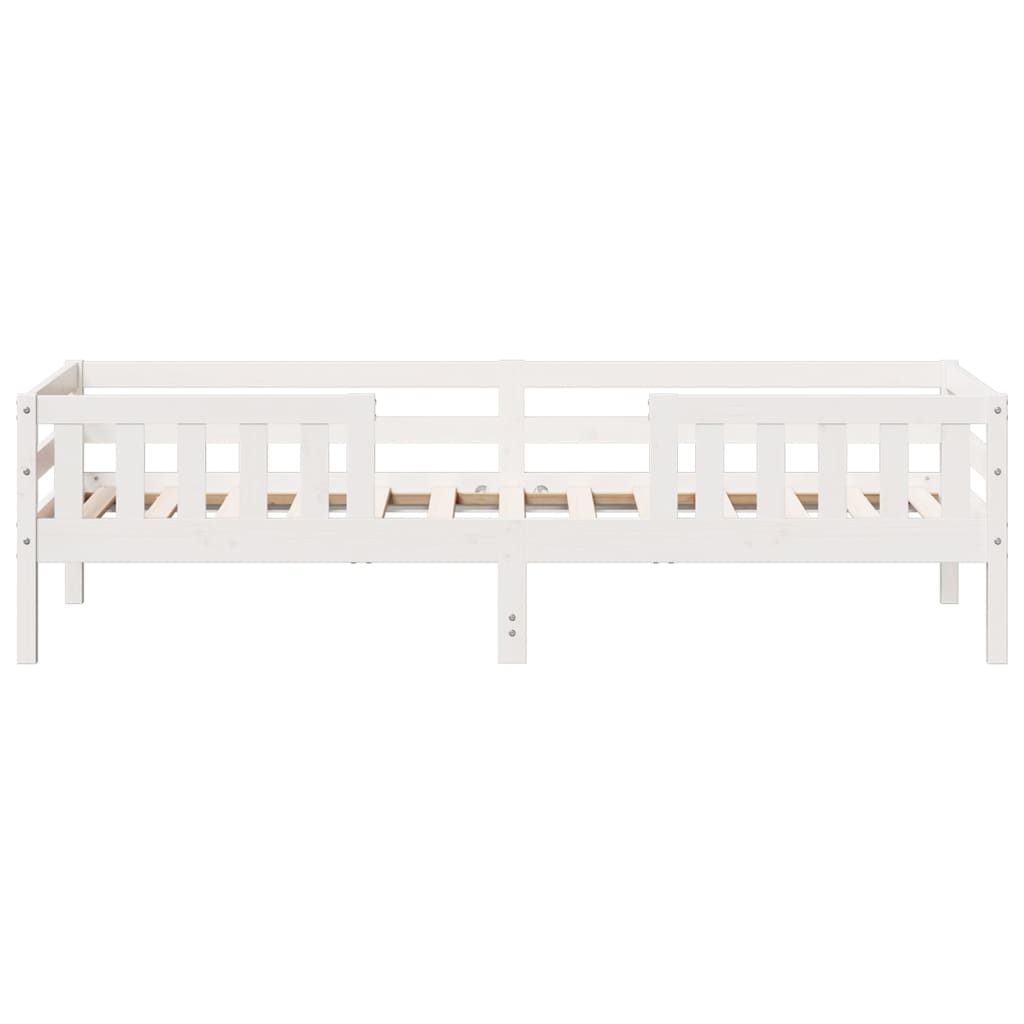 vidaXL Estructura de cama madera maciza de pino blanco 100x200 cm