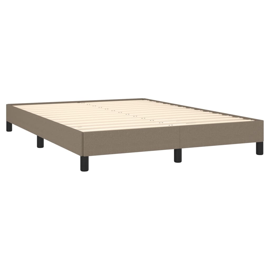 vidaXL Cama sin colchón tela gris taupe 140x190 cm