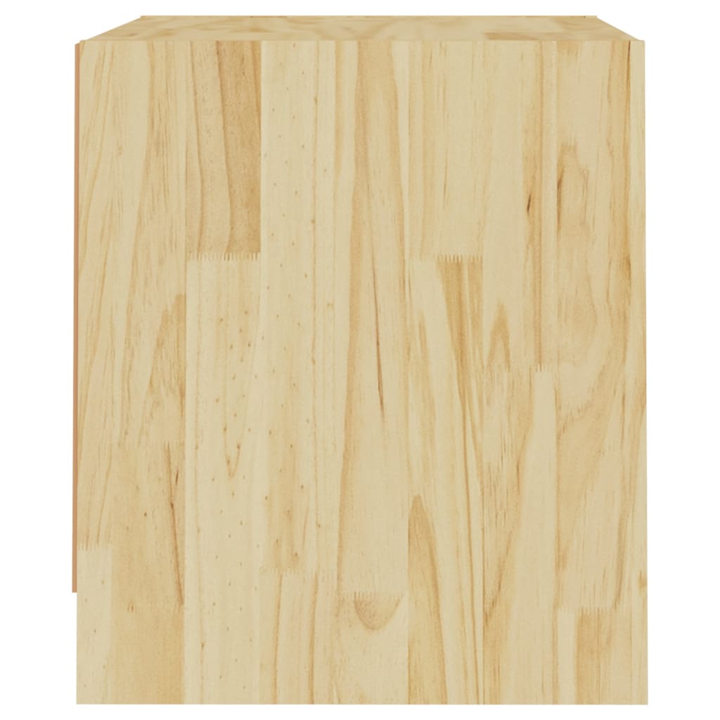 vidaXL Mesita de noche madera maciza de pino 40x30,5x35,5 cm