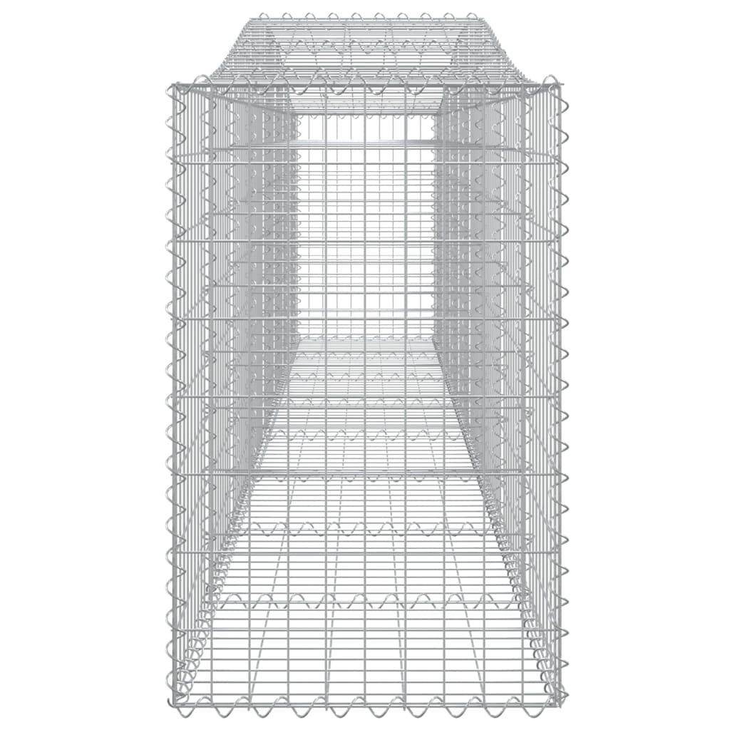 vidaXL Cestas de gaviones 6 uds forma de arco hierro 400x50x80/100 cm