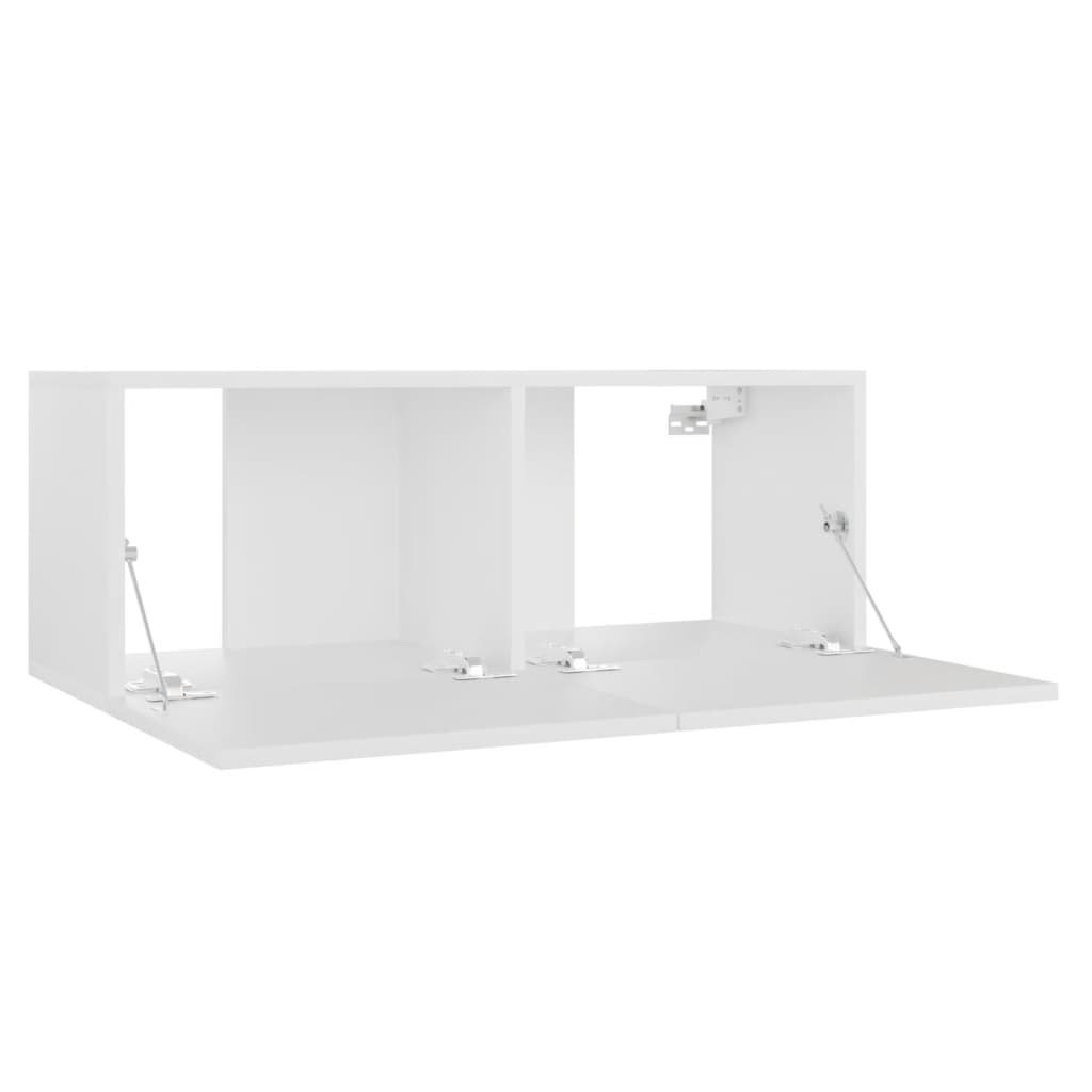 vidaXL Mueble para TV madera contrachapada blanco 80x30x30 cm