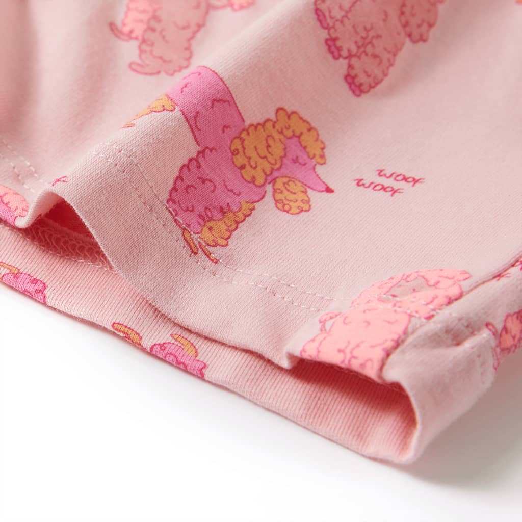 Pijama infantil de manga corta rosa claro 116