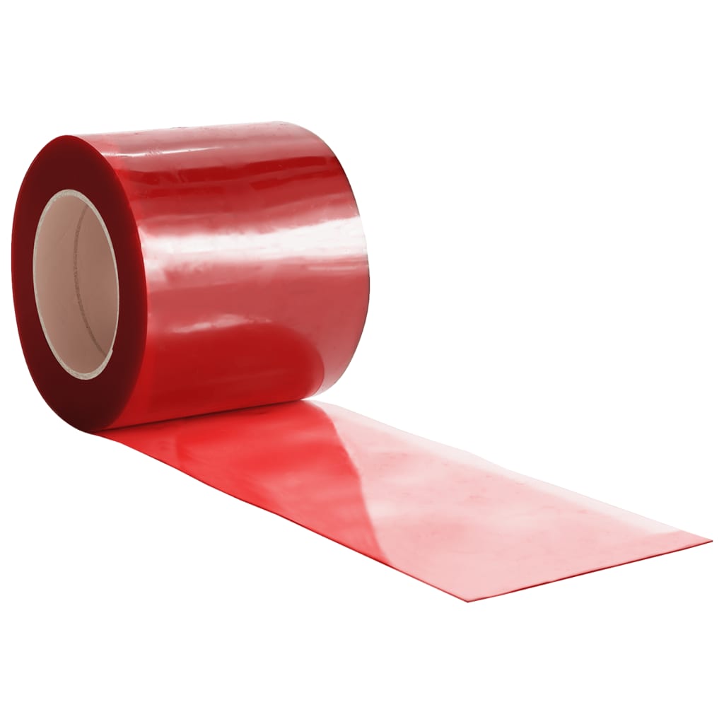 vidaXL Tira de cortina para puertas PVC rojo 200x1,6 mm 25 m