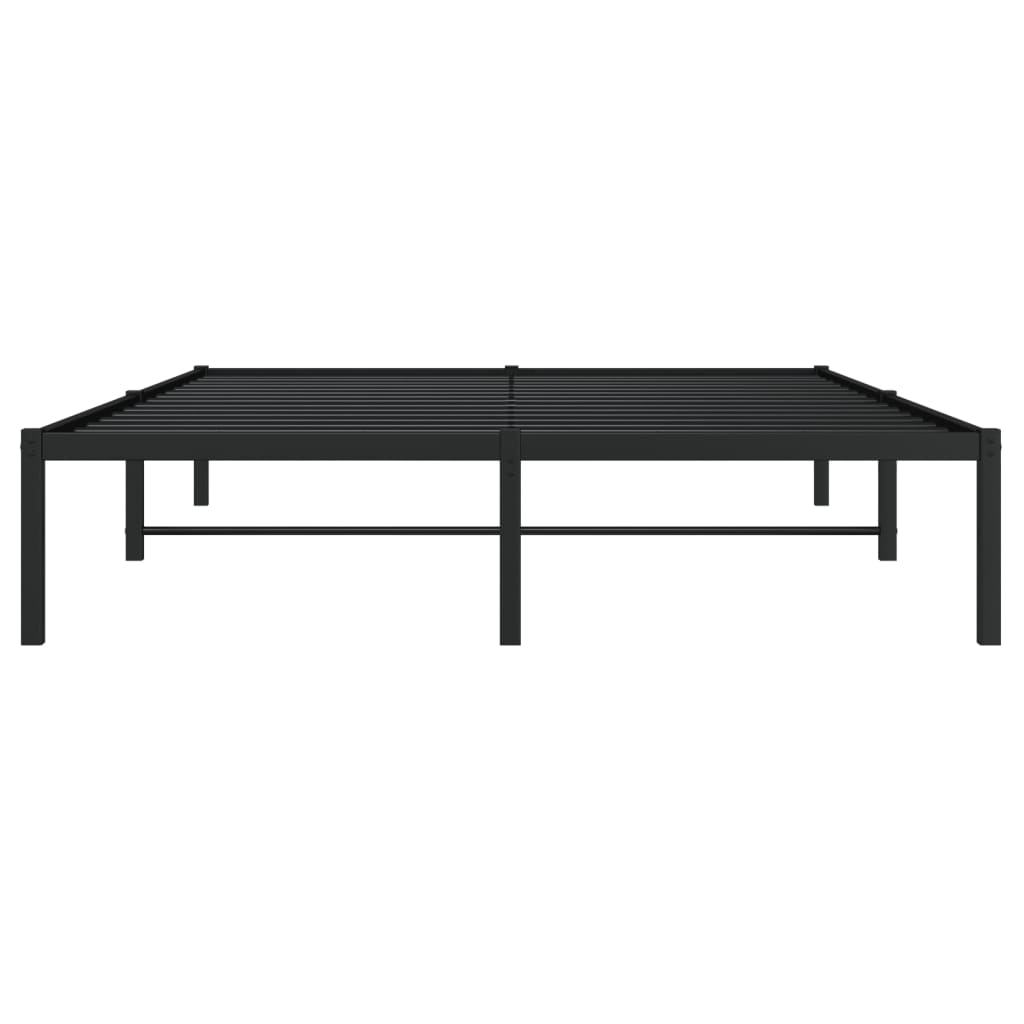 vidaXL Estructura de cama de metal negro 140x190 cm