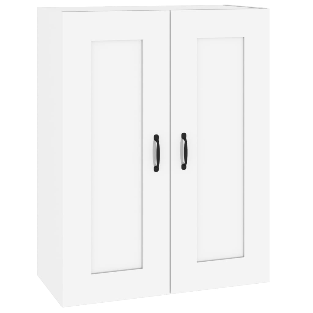 vidaXL Armario de pared colgante blanco brillante 69,5x32,5x90 cm