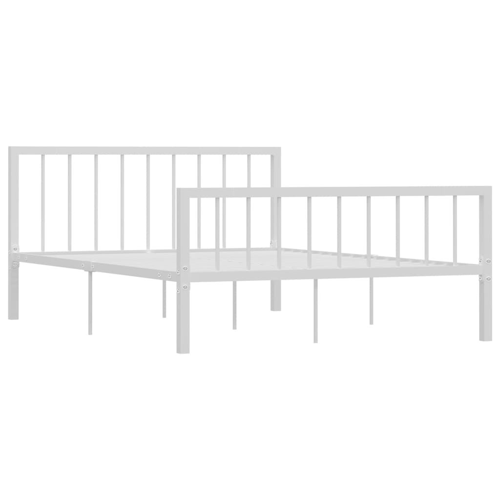 vidaXL Estructura de cama sin colchón metal blanco 140x200 cm