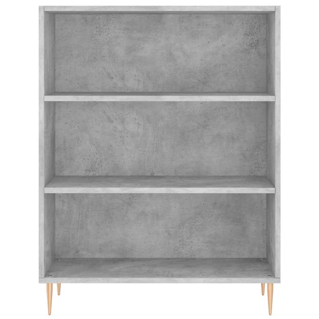 vidaXL Estantería madera de ingeniería gris hormigón 69,5x32,5x90 cm