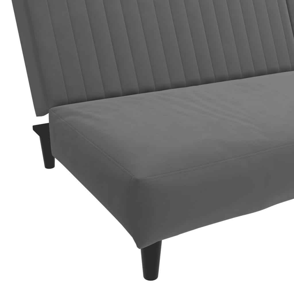 vidaXL Sofá cama de 2 plazas terciopelo gris oscuro