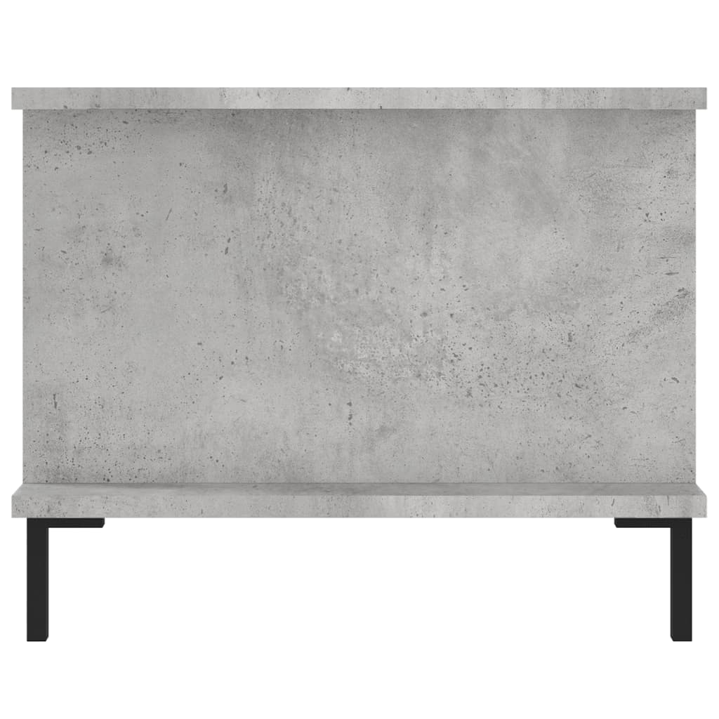 vidaXL Mesa de centro madera contrachapada gris hormigón 90x50x40 cm